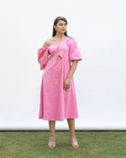 Noha Hand-Embroidered Midi Dress – hand-embroidered 100% cotton – RASRA MAI
