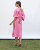 Noha Hand-Embroidered Midi Dress – hand-embroidered 100% cotton – RASRA MAI
