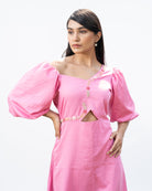 Noha Hand-Embroidered Midi Dress – hand-embroidered 100% cotton – RASRA MAI