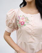 Taisha Hand-Embroidered Midi Dress – hand-embroidered 100% cotton – RASRA MAI
