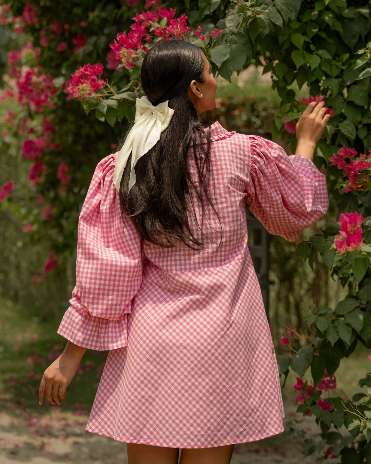 Revaa Hand-Embroidered Short Dress – hand-embroidered 100% cotton – RASRA MAI