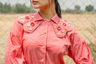 Kaii Hand-Embroidered Short Dress – hand-embroidered 100% cotton – RASRA MAI