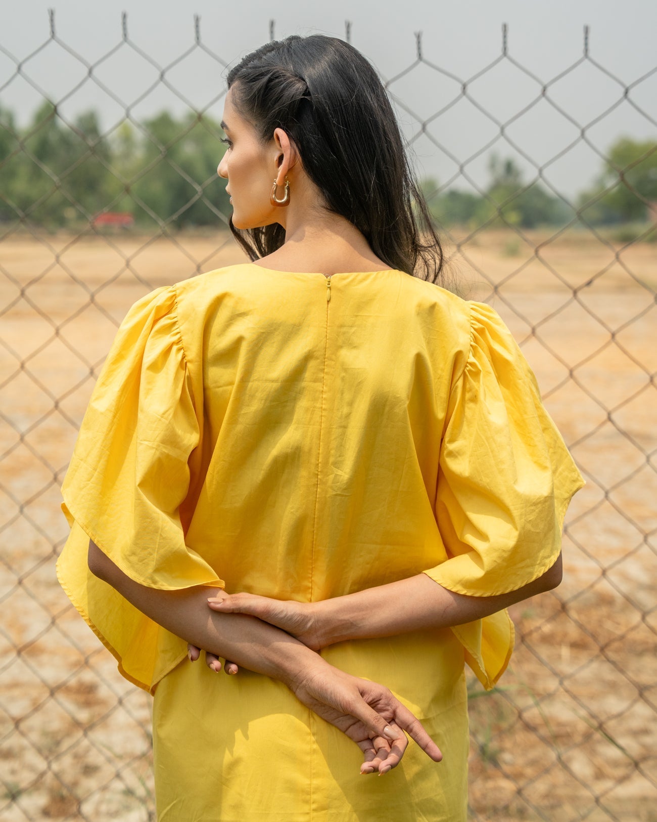 Ahannaa Hand-Embroidered Short Dress – hand-embroidered 100% cotton – RASRA MAI