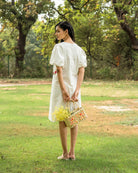 Sayli Hand-Embroidered Short Dress – hand-embroidered 100% cotton – RASRA MAI