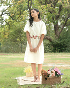 Sayli Hand-Embroidered Short Dress – hand-embroidered 100% cotton – RASRA MAI