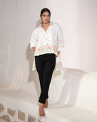 Maitreyi Hand-Embroidered Shirt – hand-embroidered 100% cotton – RASRA MAI