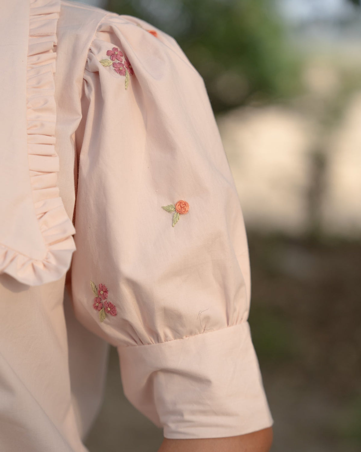 Paakhi Hand-Embroidered Shirt – hand-embroidered 100% cotton – RASRA MAI