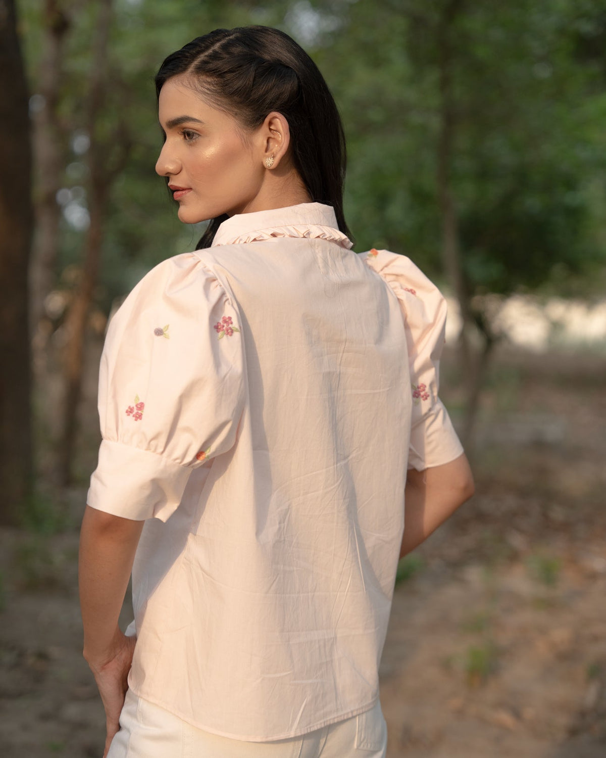 Paakhi Hand-Embroidered Shirt – hand-embroidered 100% cotton – RASRA MAI