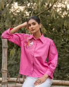 Geet Hand-Embroidered Shirt – hand-embroidered 100% cotton – RASRA MAI