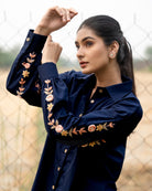 Navyaa Hand-Embroidered Shirt – hand-embroidered 100% cotton – RASRA MAI