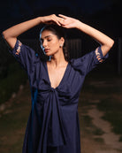 Meha Hand-Embroidered Midi Dress – hand-embroidered 100% cotton – RASRA MAI