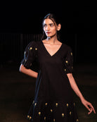 Rasika Hand-Embroidered Short Dress – hand-embroidered 100% cotton – RASRA MAI