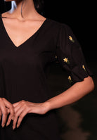 Rasika Hand-Embroidered Short Dress – hand-embroidered 100% cotton – RASRA MAI