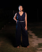 Rradhika Hand-Embroidered Jumpsuit – hand-embroidered 100% cotton – RASRA MAI