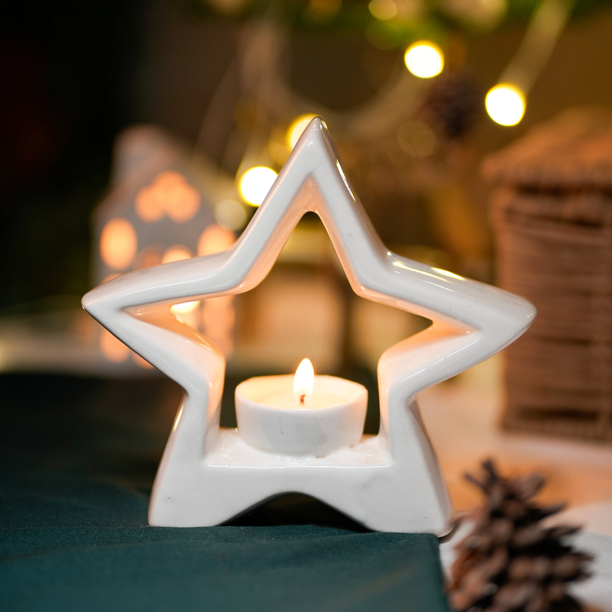 Star-Shaped Tea Light Holder - https://artecasa.in/