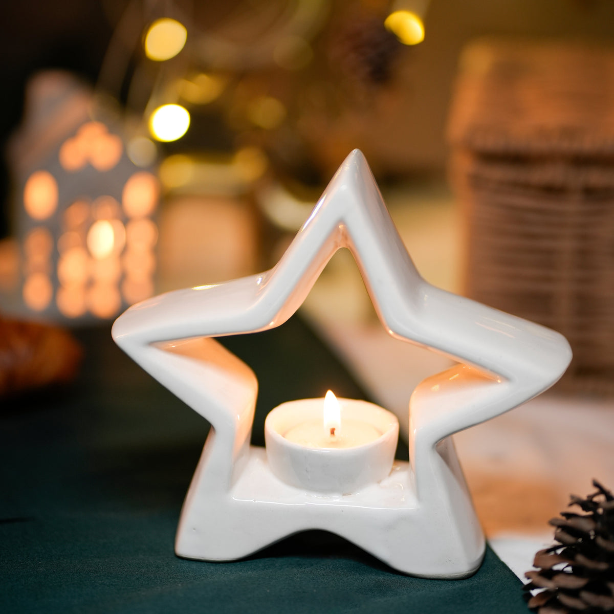 Star-Shaped Tea Light Holder - https://artecasa.in/