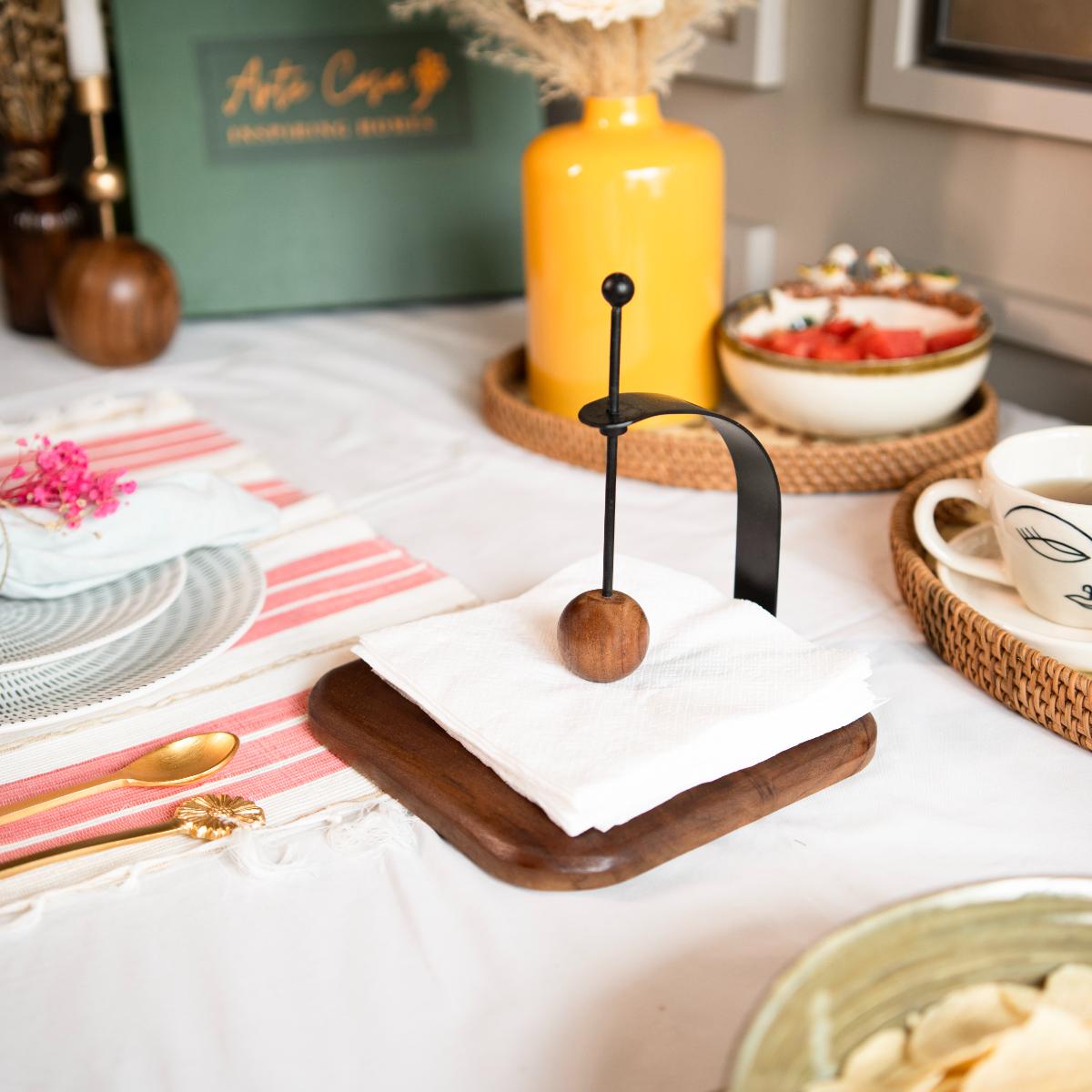 Warmth of wood tissue holder - https://artecasa.in/