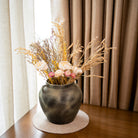 Antique Grace Vase with Dried Flower Bunch | Aesthetic Ceramic Vase Decor for Home & Gifting – ArteCasa - https://artecasa.in/