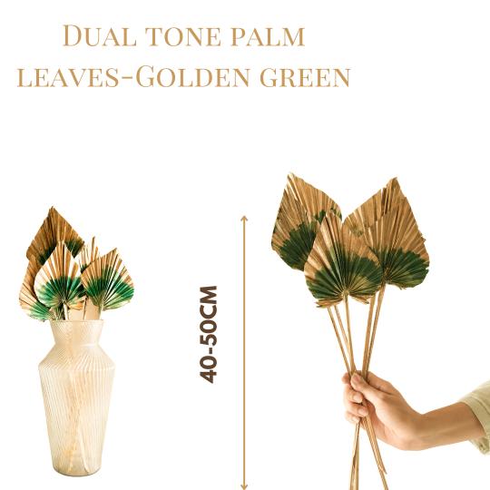 Golden Green Dual tone palm leaves - https://artecasa.in/