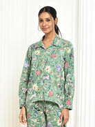 Dhanvi Handprinted Best pure cotton shirt for holiday wear-5