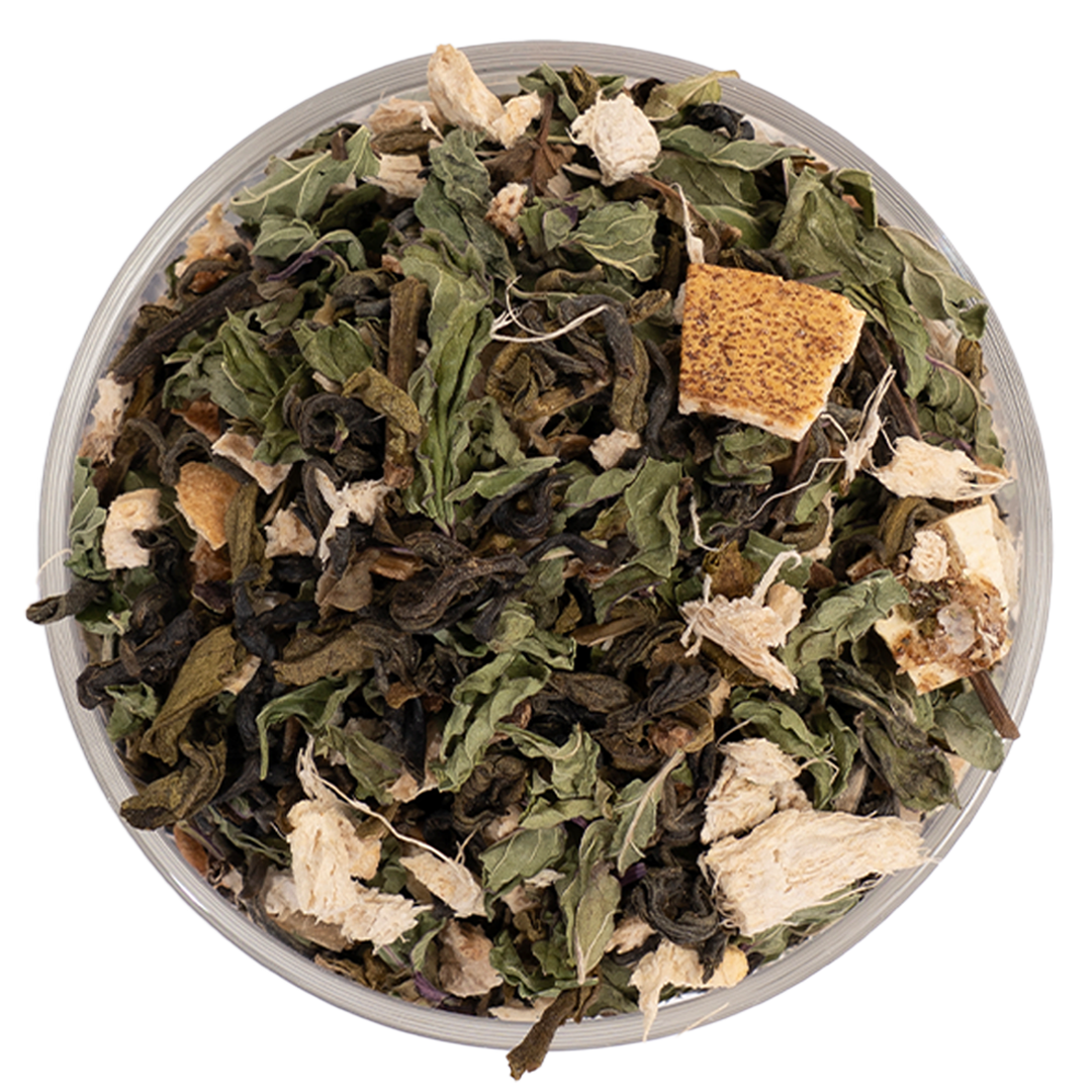 Ginger Mint Tea Bags | Digest Green Tea - 15 Count - CELESTE