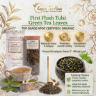 DiviniTEA organic tulsi whole leaf green tea pack – calming stress relief – Kangra Tea House