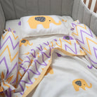 Enchanting Elephants - Organic Cot Bedding Sets - Oranges and Lemons