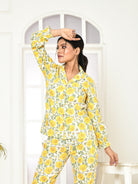 Elaura Handprinted women's cotton shirt, best holiday wear-3