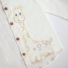 giraffe embroidered organic white shirt kids