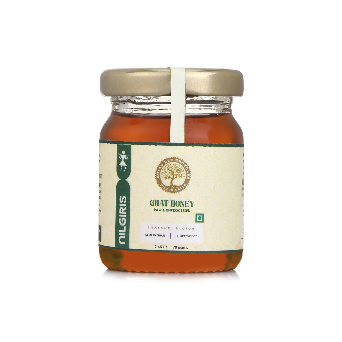 Premium raw honey sampler pack with seven distinct forest honey varieties in elegant glass jars for gifting and wellness