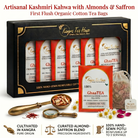 GhaaTEA Kashmiri kahwa hand-sewn cotton potli bags pack of 6 – Kangra Tea House