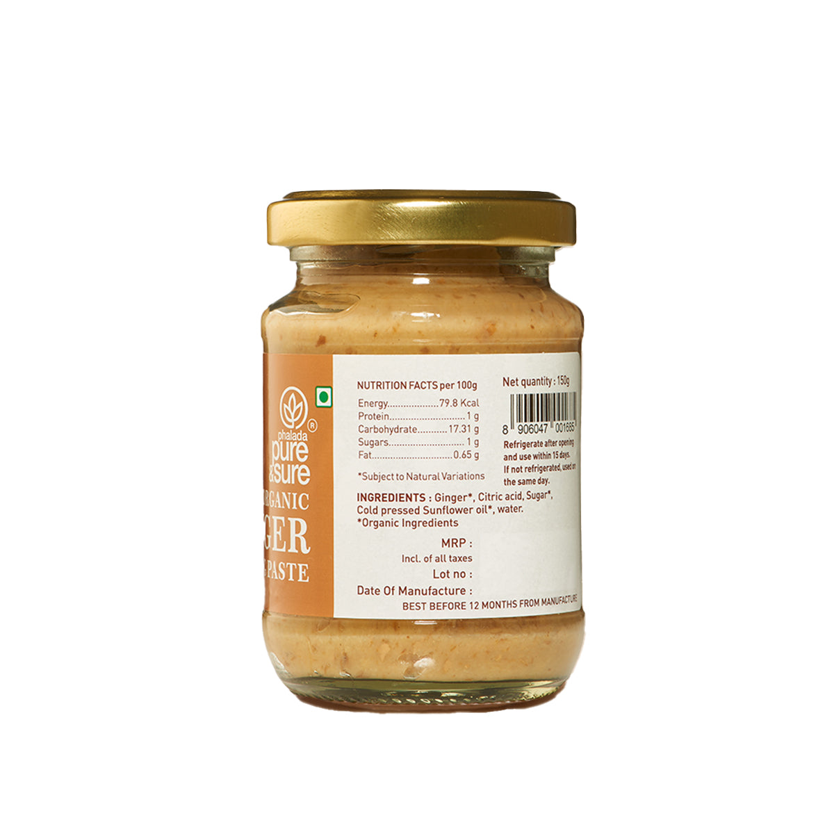 Ginger paste Nutrition