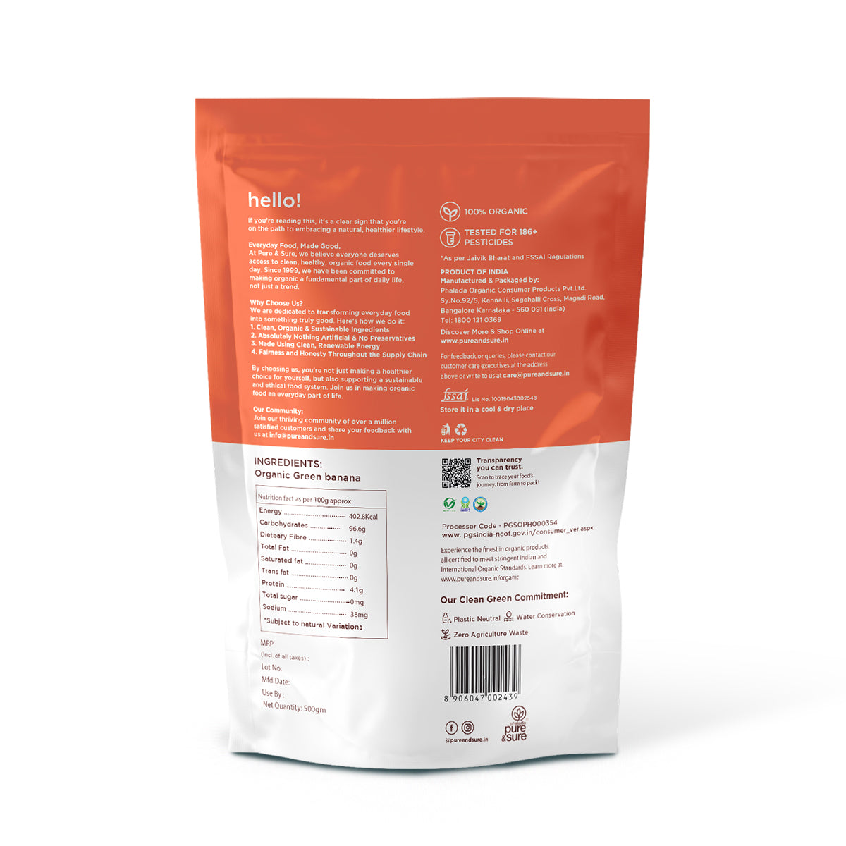 Organic Green Flour Back