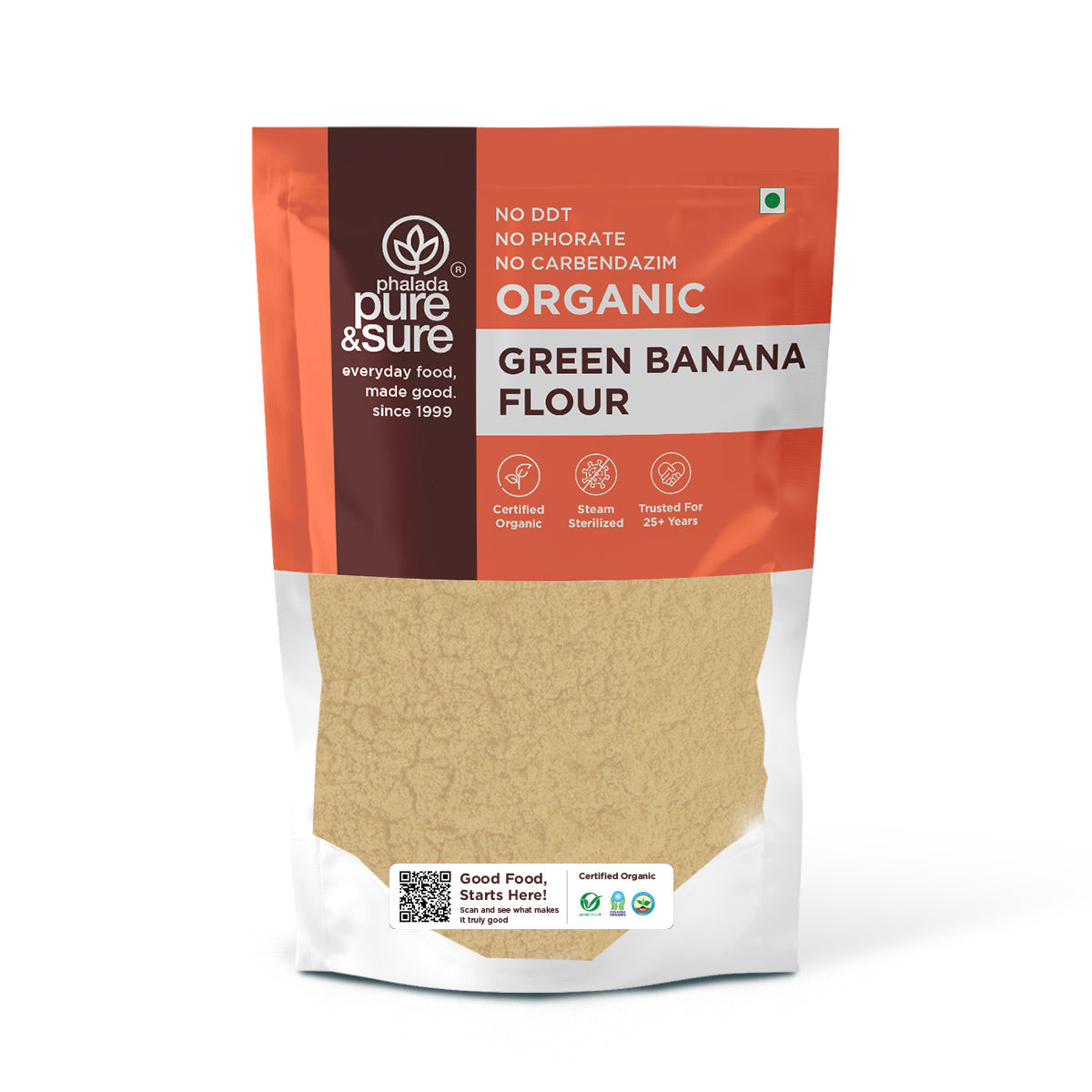 Phalada Pure and sure Organic Green Banana Flour front