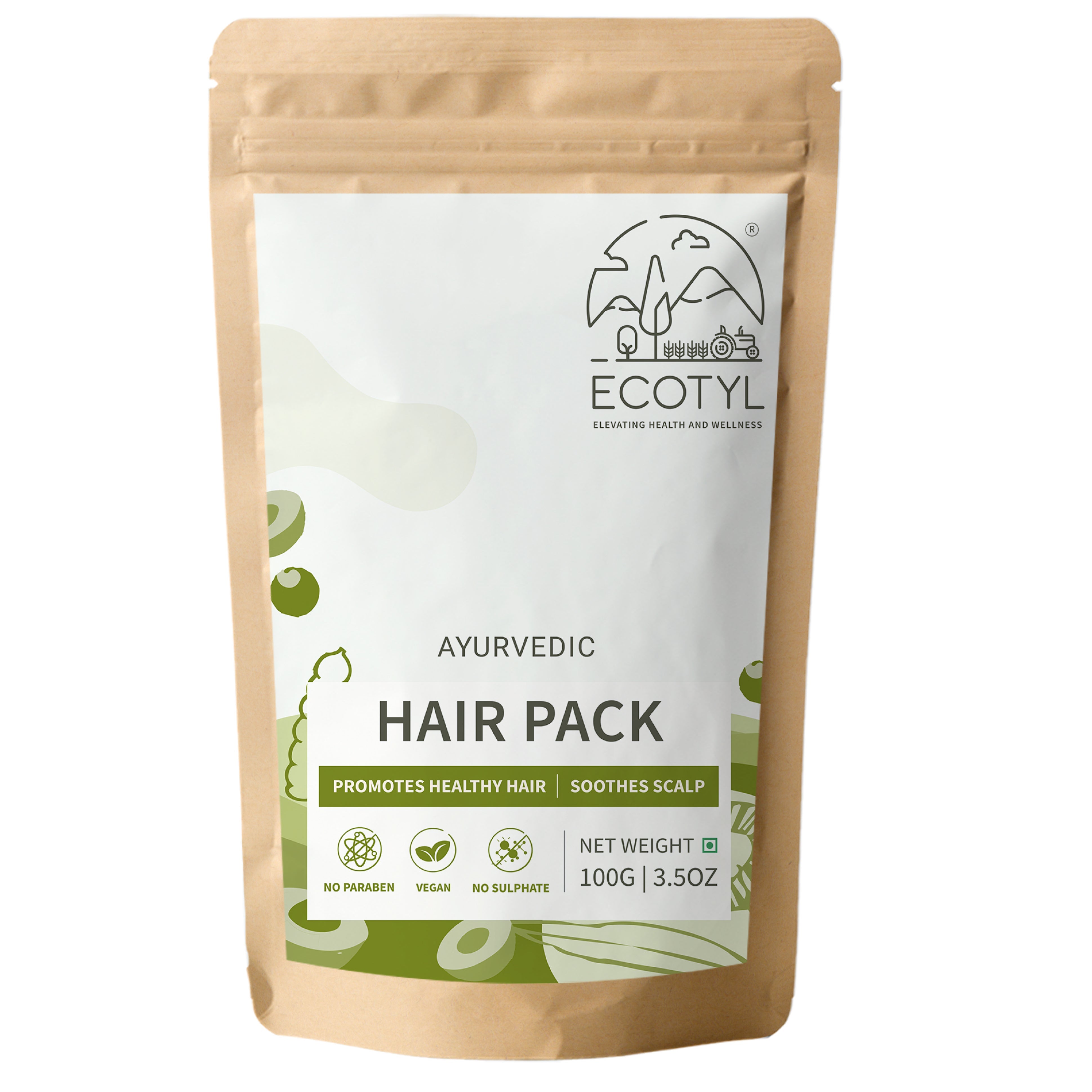 Ayurvedic Hair Pack - Ecotyl - 100% Organic I Sustainable