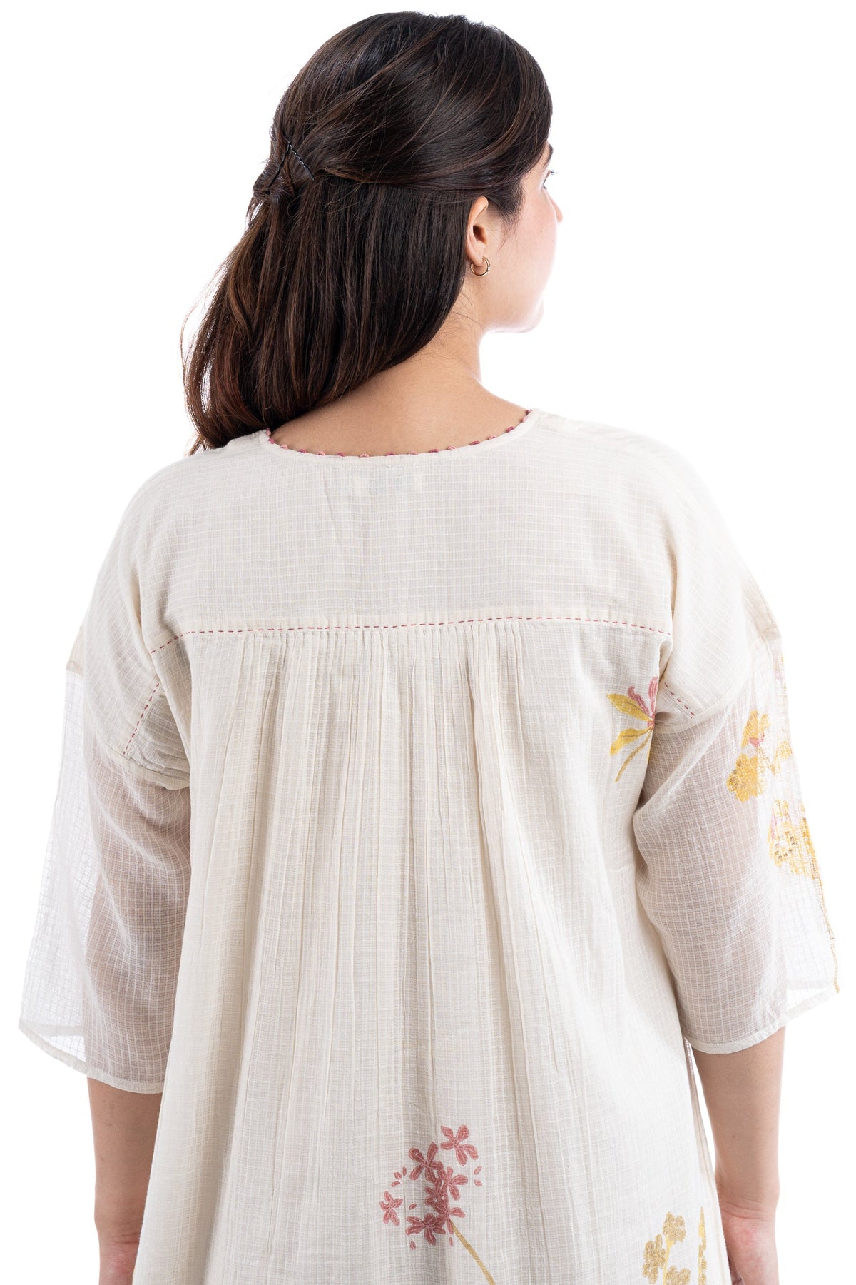 Hana Dress Botanical Print Dharan Bouquet of Love Daywear Placement Print