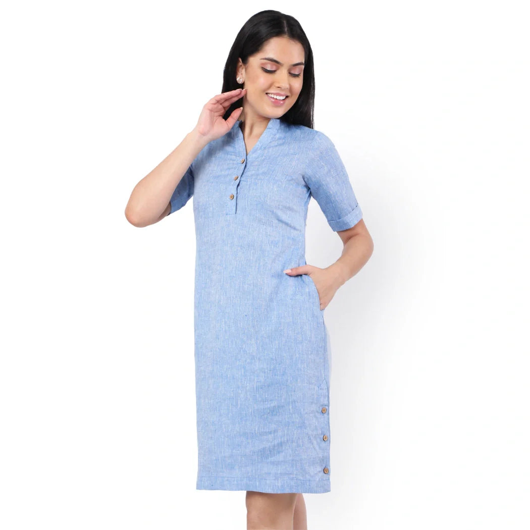 Hemp Denim Blue Dress