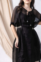 Anantha-Silk Kota Drop Shoulder Sheer Dress-bihart