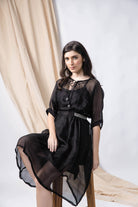 Anantha-Silk Kota Drop Shoulder Sheer Dress-bihart
