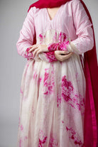 Anantha-Kota Silk Tie-Dye Anarkali Set with Sujani-bihart