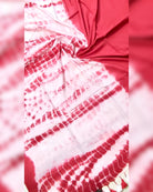 Soft and Comfortable Durga Puja Navaratri Red and White Mulmul Cotton Tie and Dye Shibori Saree Collection