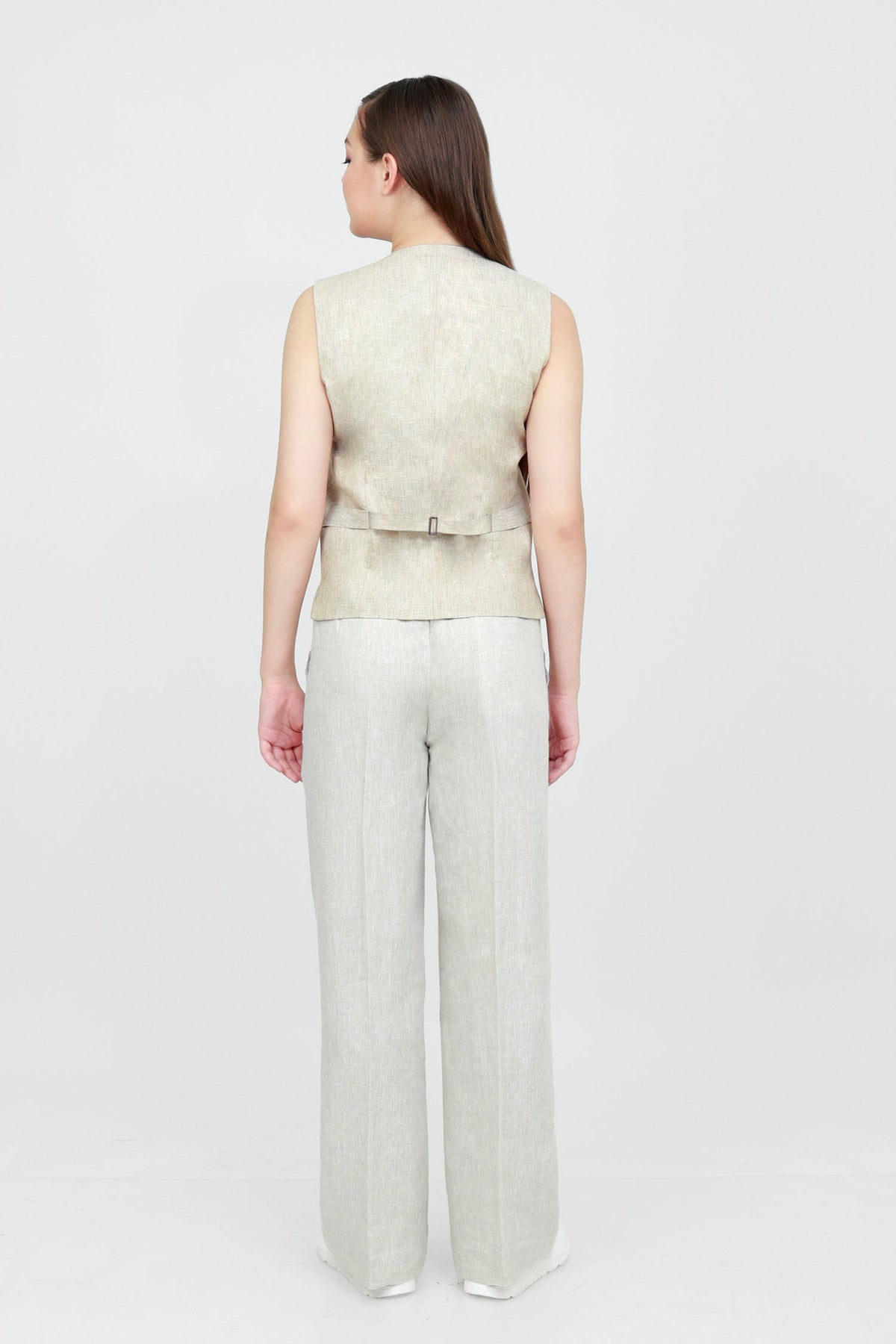 Dove - Woman linen vest adamleaves