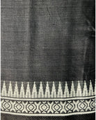 Black and white cotton handloom saree by Shopaame named Black Mystique