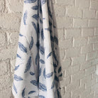 Feathers (Blue) - Organic Cotton Swaddles - Oranges and Lemons