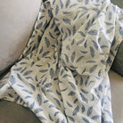 Feathers (Blue) - Organic Cotton Swaddles - Oranges and Lemons