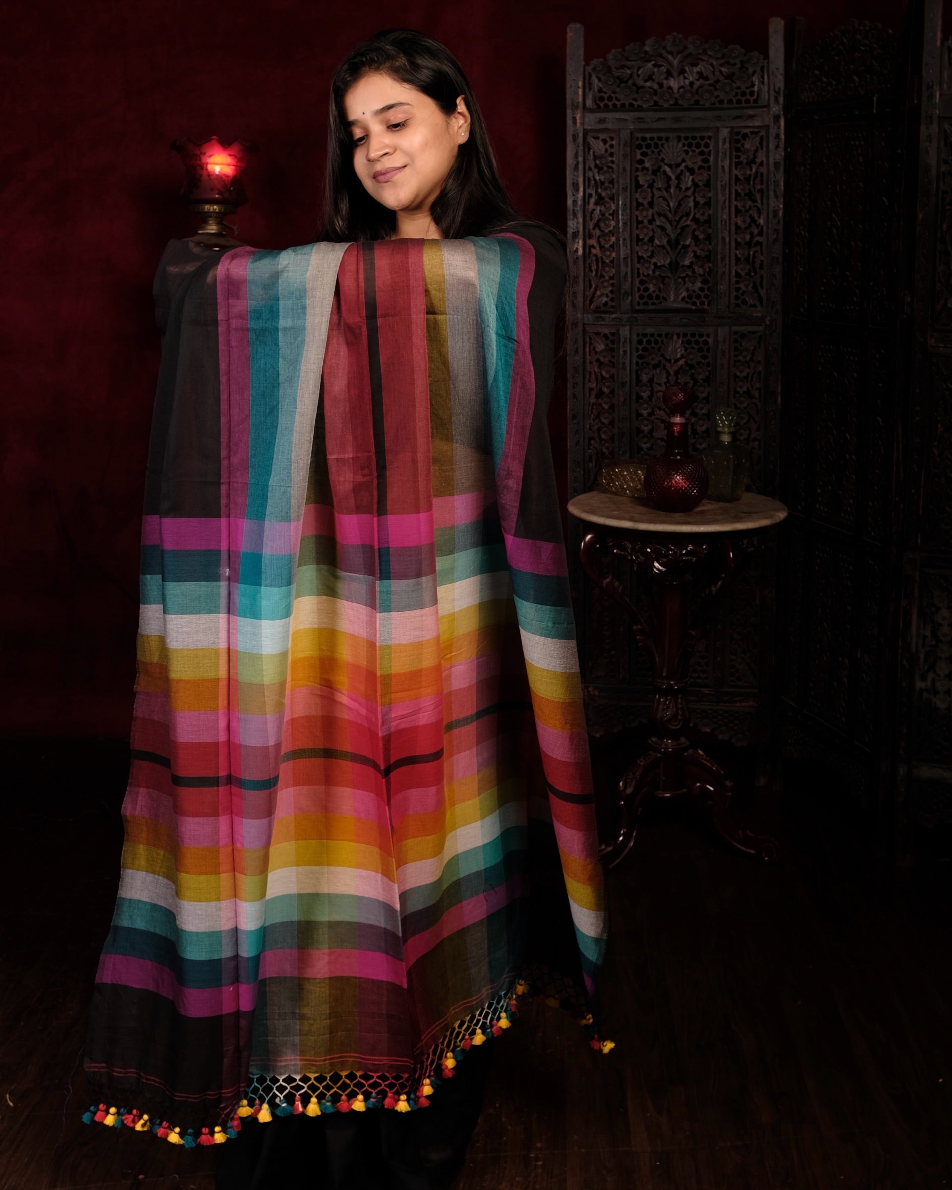 Designer mulmul cotton saree for everyday wear by Shopaame