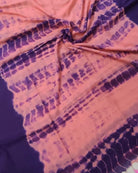Soft and Comfortable Mulmul Cotton festive colour peach purple pink  Shibori Saree