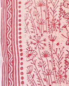 Soft & Comfortable white mulmul saree with handblock print in red dragonfly pattern