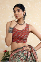 Flora Block Print Blouse-Sutra Art of Clothing