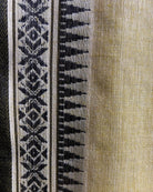 Mehendi Green - Black cotton Dhaniakhali handloom saree new collection